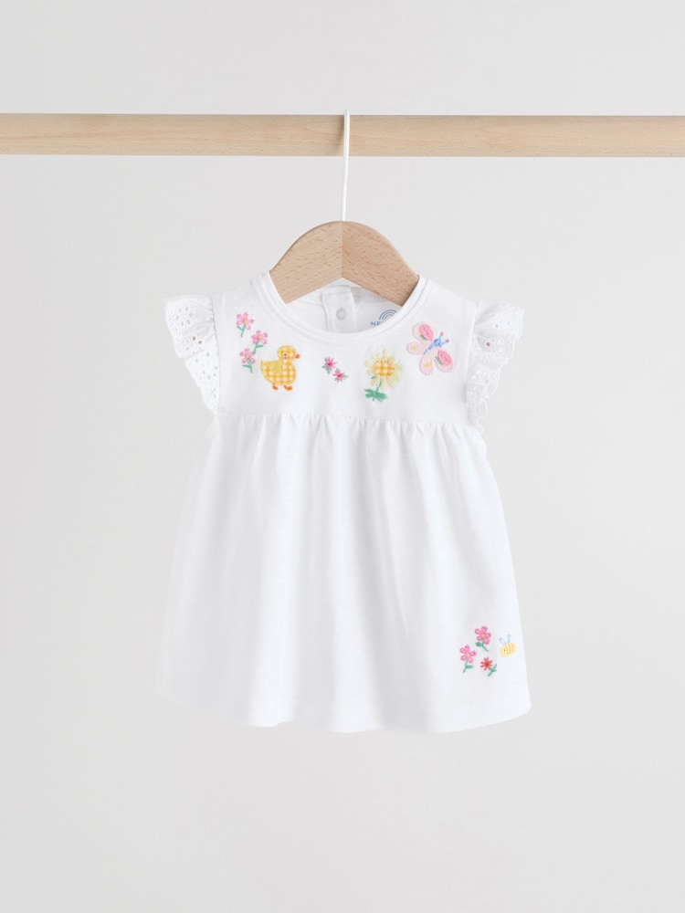 Ecru Fairy Short Sleeve Baby Top and Leggings 2 Piece Set (0mths-2yrs)