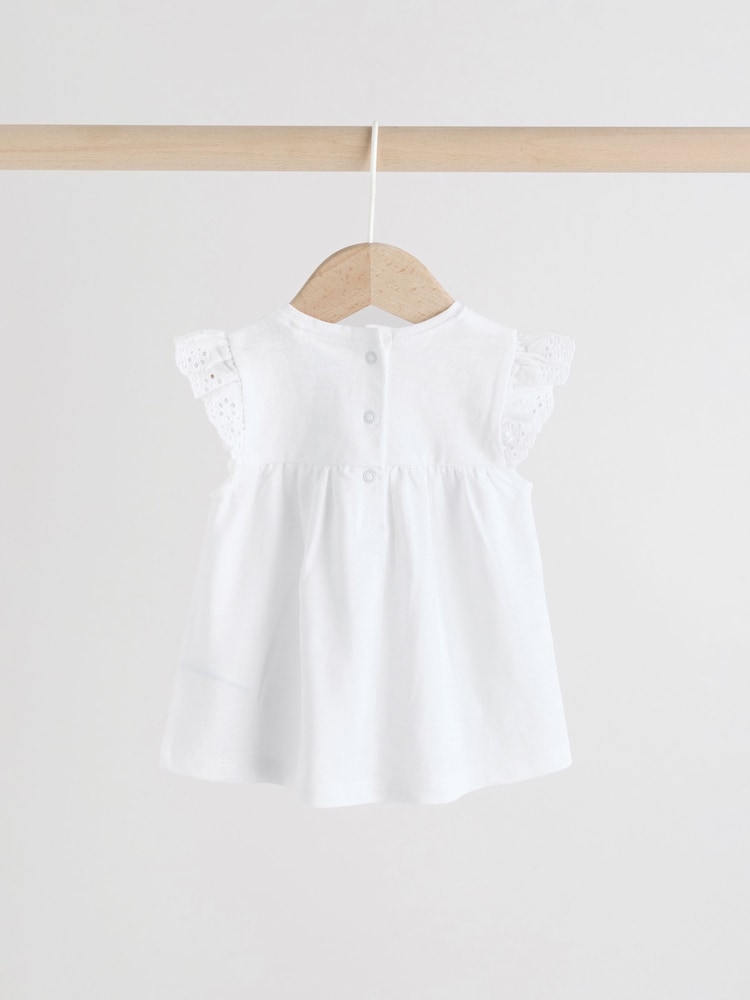 Ecru Fairy Short Sleeve Baby Top and Leggings 2 Piece Set (0mths-2yrs)