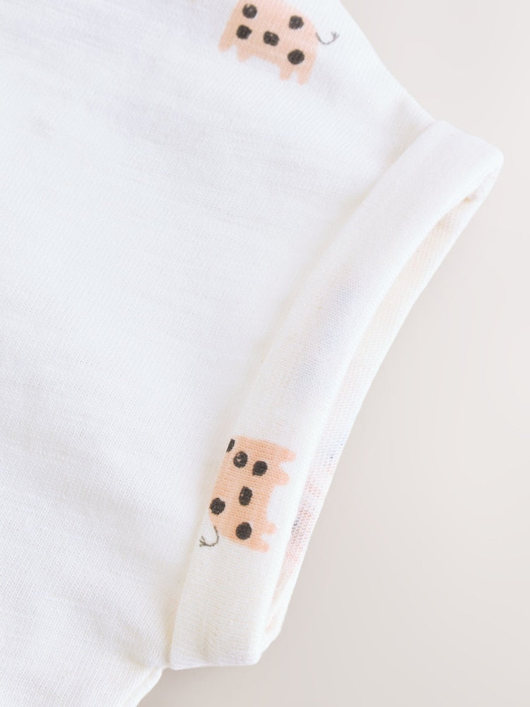 White Printed I Love My Mummy Baby Jersey Romper