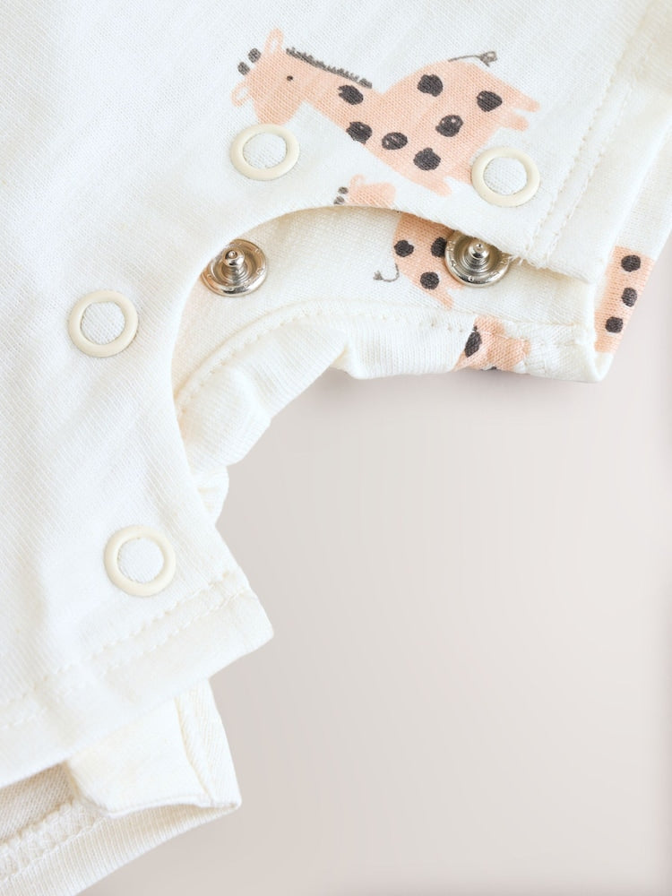 White Printed I Love My Mummy Baby Jersey Romper