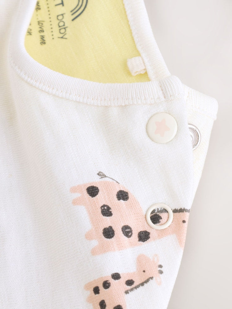White Printed I Love My Mummy Baby Jersey Romper