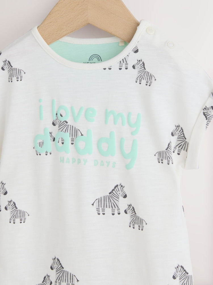 White All Over Printed I Love My Daddy