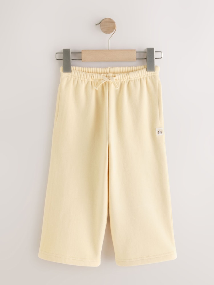 Butter Yellow Wide Leg Sweat Joggers (3mths-7yrs)