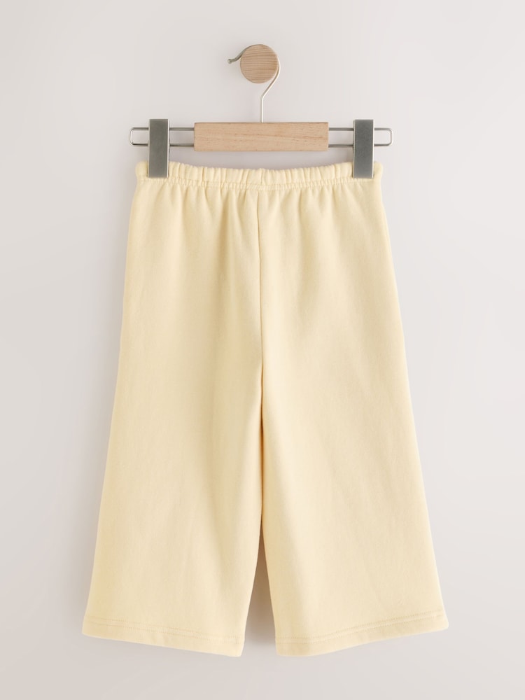 Butter Yellow Wide Leg Sweat Joggers (3mths-7yrs)