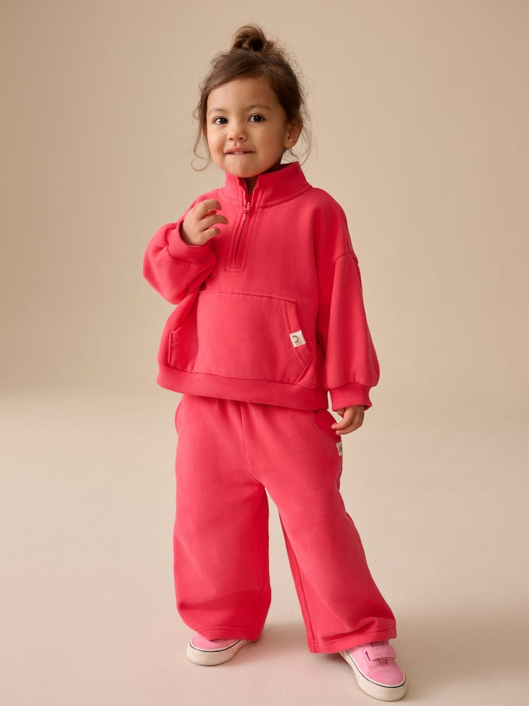 Fuchsia Pink Wide Leg Sweat Joggers (3mths-7yrs)