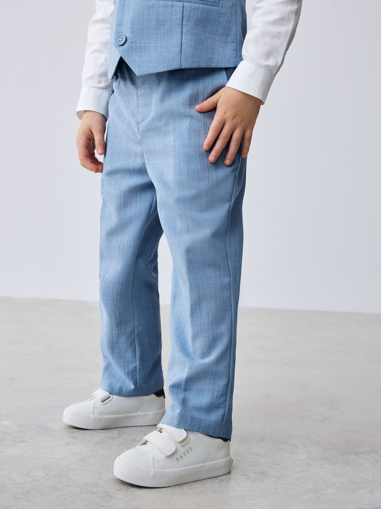 Baker by Ted Baker Blue Waistcoat Shirt And Trousers Set