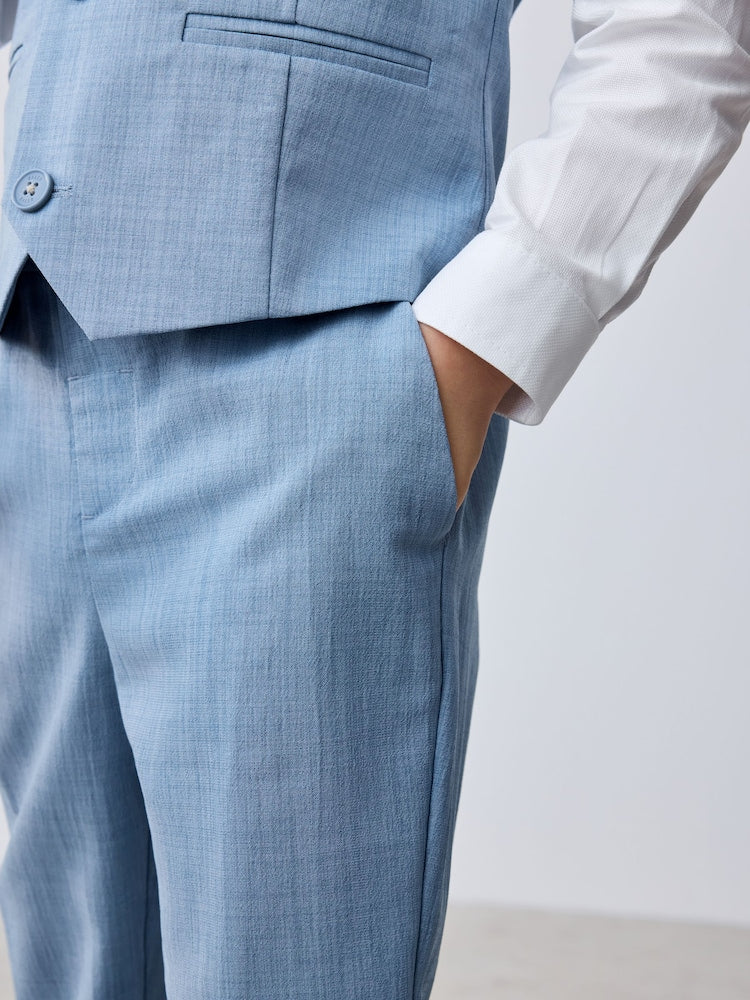 Baker by Ted Baker Blue Waistcoat Shirt And Trousers Set