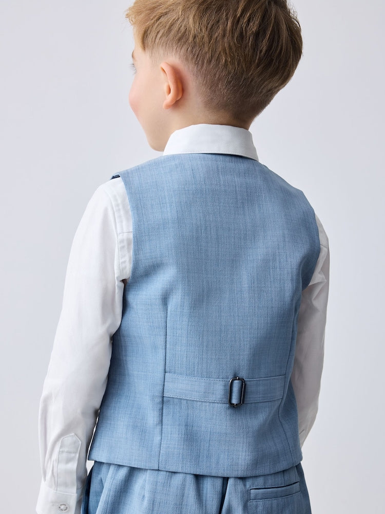 Baker by Ted Baker Blue Waistcoat Shirt And Trousers Set