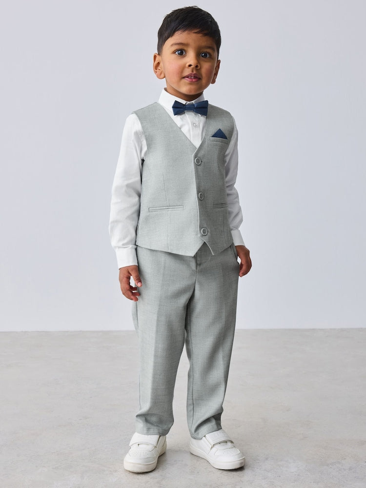 Baker by Ted Baker Grey Waistcoat Shirt And Trousers Set
