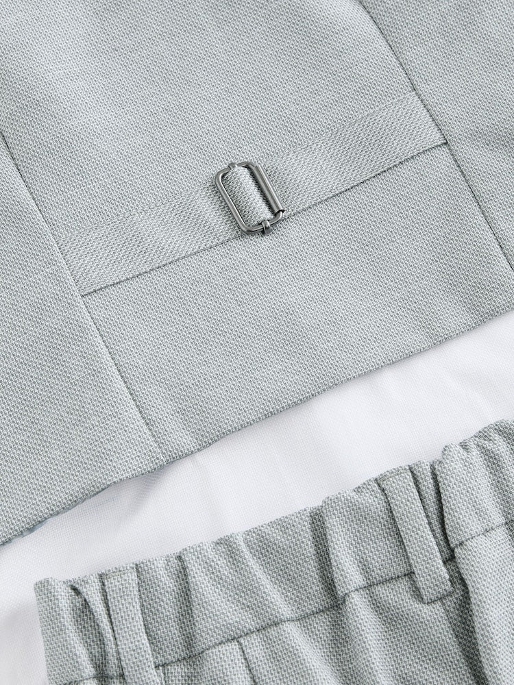 Baker by Ted Baker Grey Waistcoat Shirt And Trousers Set