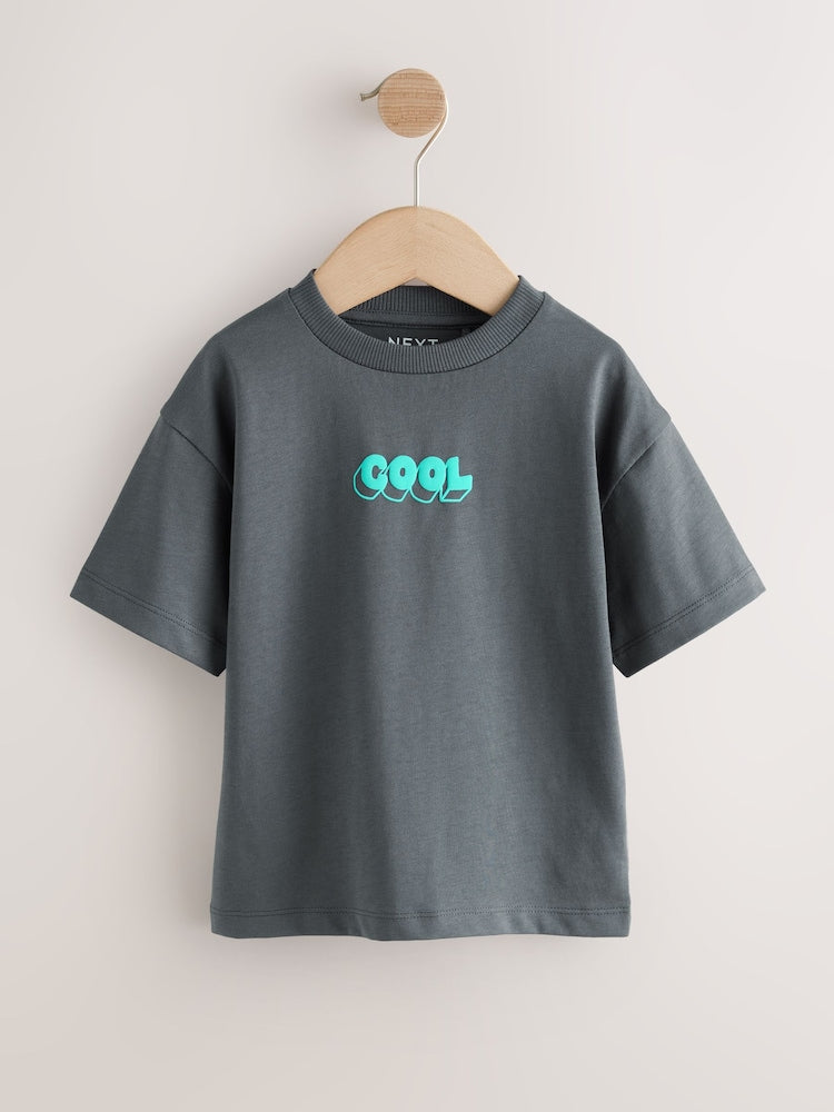 Charcoal Grey Cool Slogan