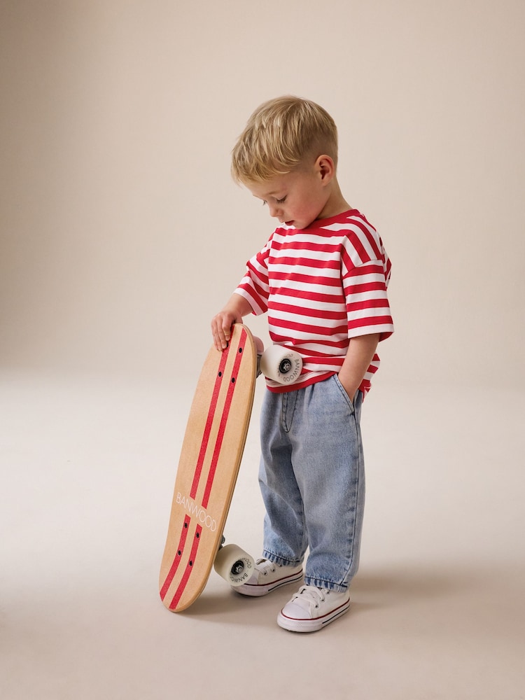 Red/White Short Sleeve Stripe T-Shirt (3mths-7yrs) (3mths-7yrs)