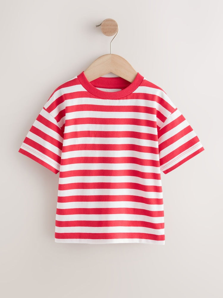 Red/White Short Sleeve Stripe T-Shirt (3mths-7yrs) (3mths-7yrs)