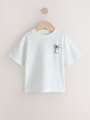 White/Blue/Green/Black/Purple Small Short Sleeve Graphic T-Shirts 5 Pack (3mths-7yrs) - Size 3-6 Months (62-68cm)