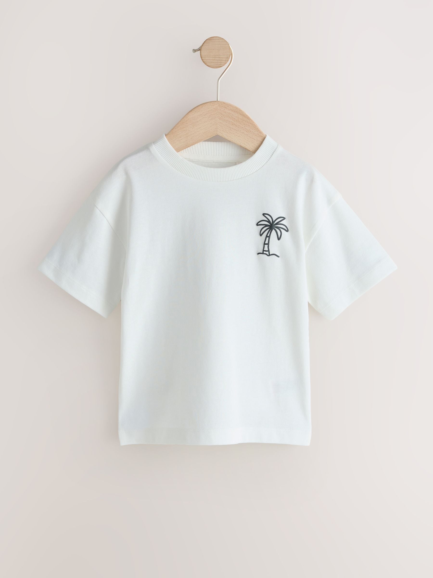 White/Blue/Green/Black/Purple Small Short Sleeve Graphic T-Shirts 5 Pack (3mths-7yrs) - Size 3-6 Months (62-68cm)