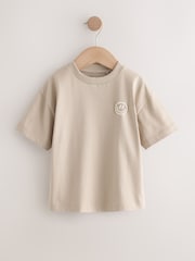 Green/Charcoal/Stone/Pink/Brown Small Short Sleeve Graphic T-Shirts 5 Pack (3mths-7yrs) - Size 3-6 Months (62-68cm)
