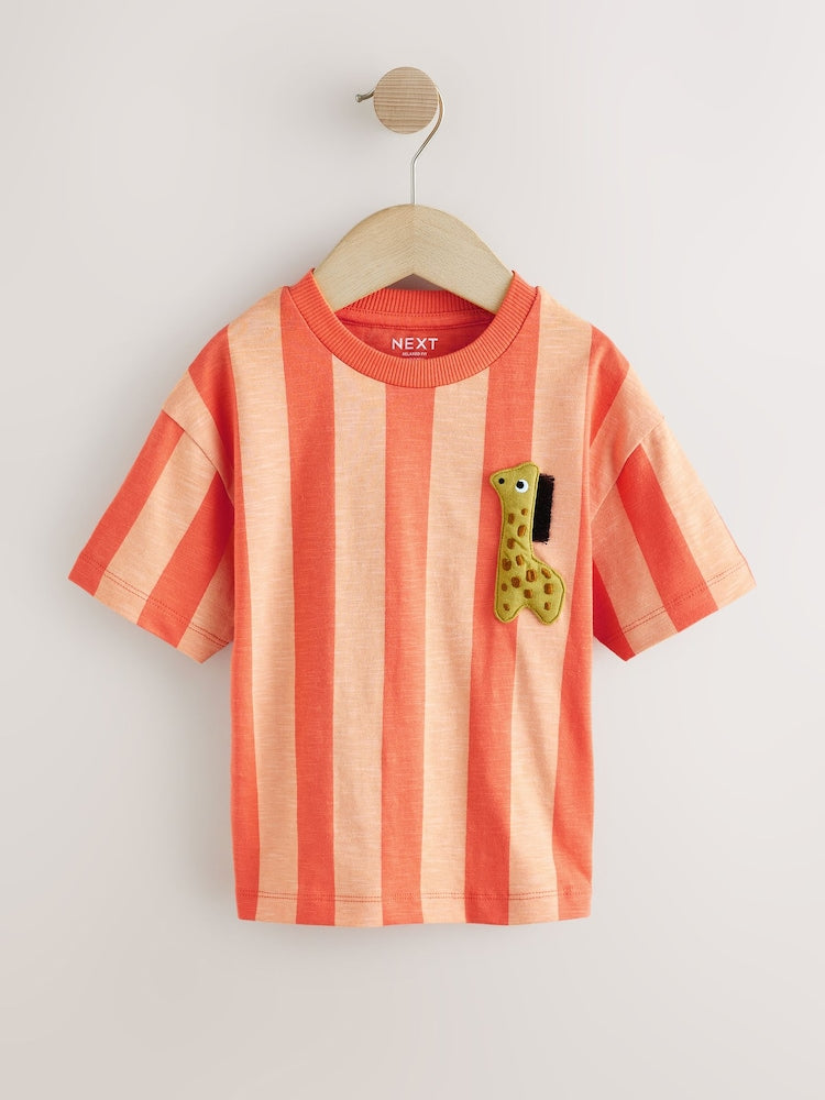 Orange Safari Short Sleeve Graphic T-Shirts 3 Pack (3mths-7yrs)