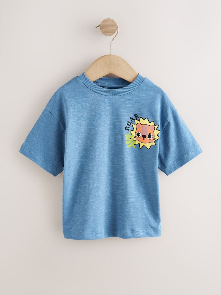 Orange Safari Short Sleeve Graphic T-Shirts 3 Pack (3mths-7yrs)