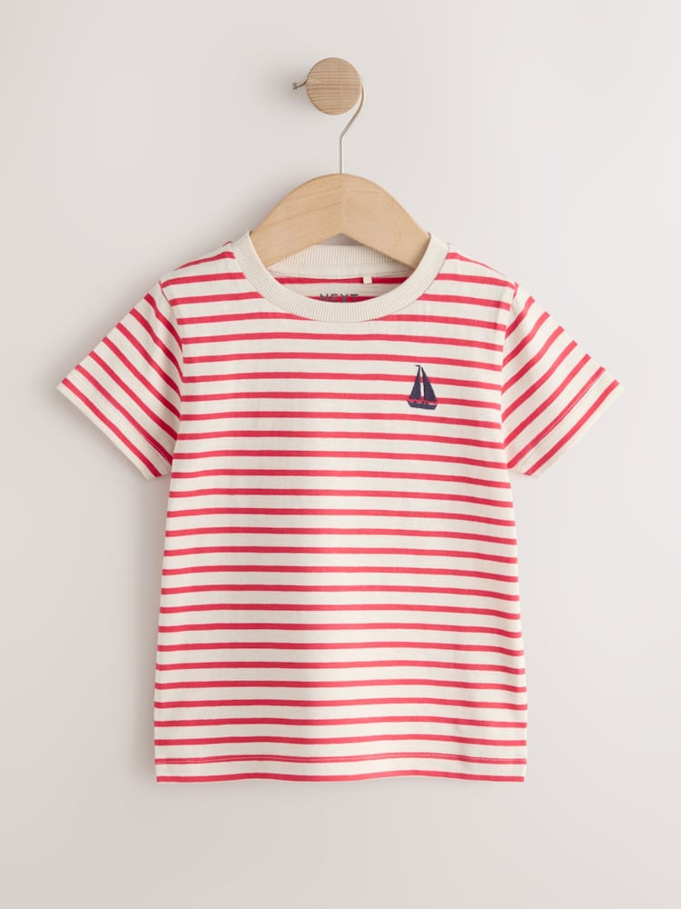 Blue Boat Short Sleeve Graphic T-Shirts 3 Pack (3mths-7yrs)