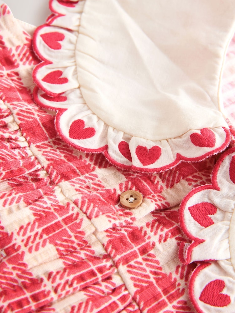 Red Check Collared Summer Dress (3mths-7yrs)