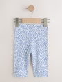 Blue Ditsy Floral Cropped Leggings (3mths-7yrs) - Size 3-6 Months (62-68cm)