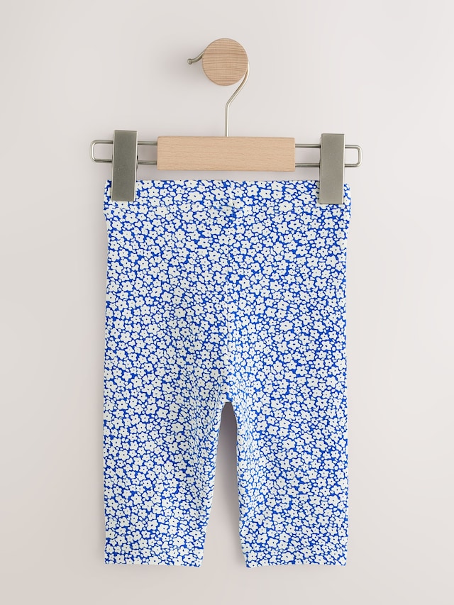 Blue Ditsy Floral Cropped Leggings (3mths-7yrs) - Size 3-6 Months (62-68cm)