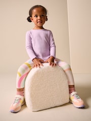 Ecru White Ribbed Leggings (3mths-7yrs)