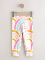 Ecru White Ribbed Leggings (3mths-7yrs)