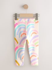Ecru White Ribbed Leggings (3mths-7yrs)