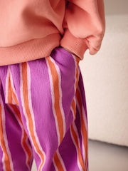 Purple Orange Stripe Barrel Leg Trousers (3mths-7yrs)