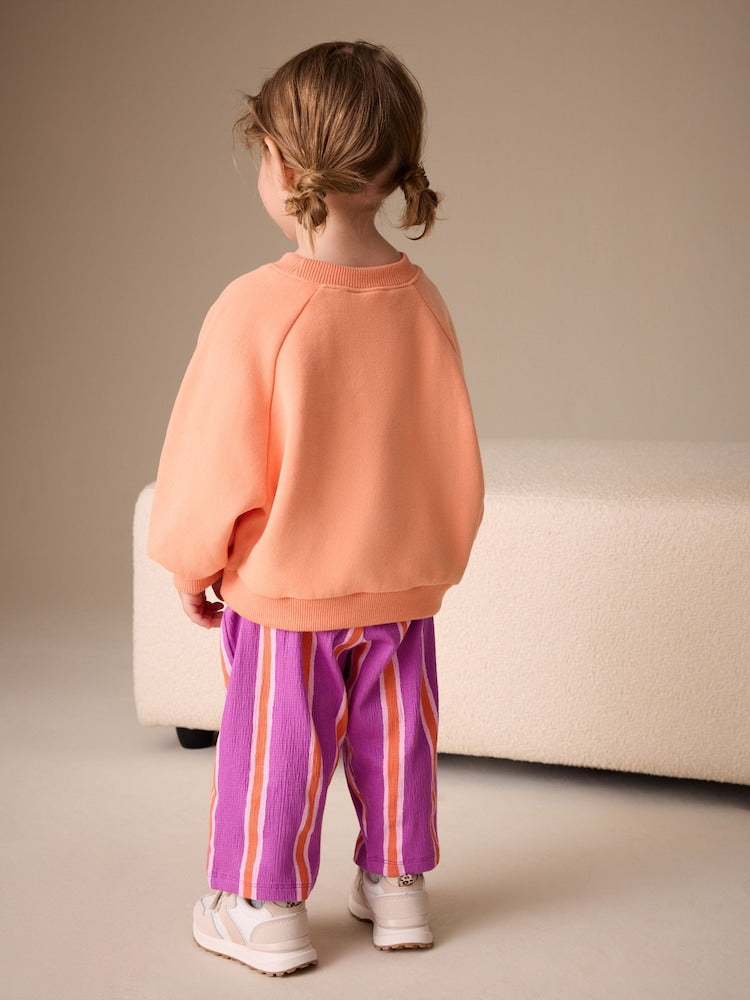 Purple Orange Stripe Barrel Leg Trousers (3mths-7yrs)