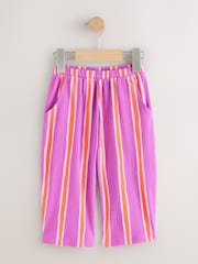 Purple Orange Stripe Barrel Leg Trousers (3mths-7yrs)