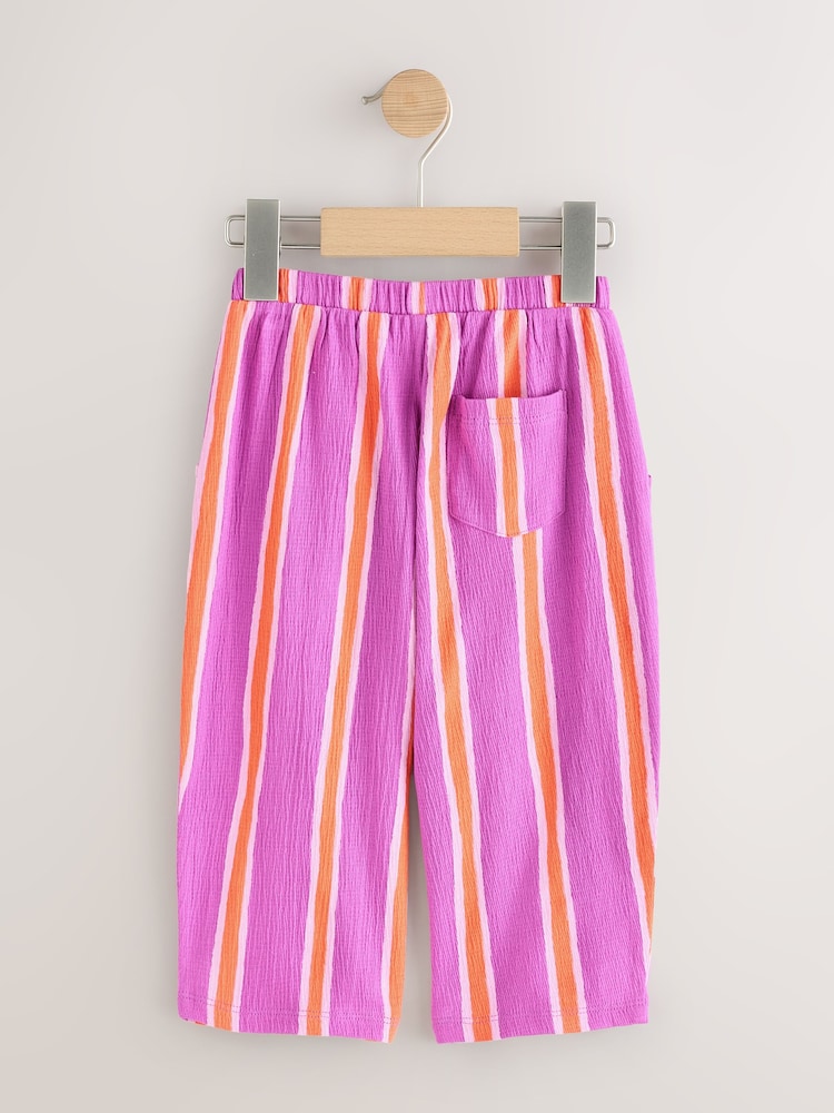Purple Orange Stripe Barrel Leg Trousers (3mths-7yrs)