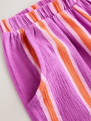 Purple Orange Stripe Barrel Leg Trousers (3mths-7yrs)