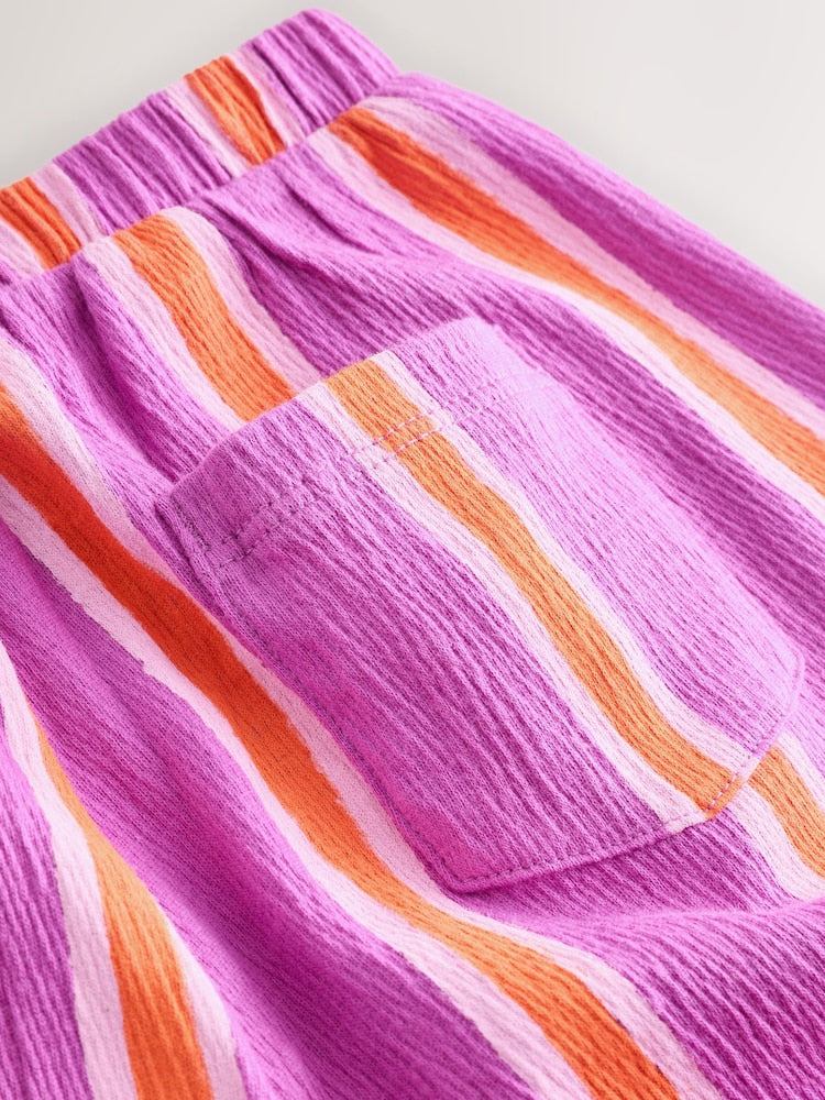 Purple Orange Stripe Barrel Leg Trousers (3mths-7yrs)