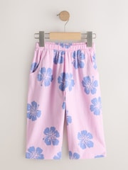 Lilac Purple Flower Barrel Leg Trousers (3mths-7yrs)