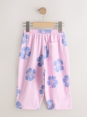 Lilac Purple Flower Barrel Leg Trousers (3mths-7yrs)