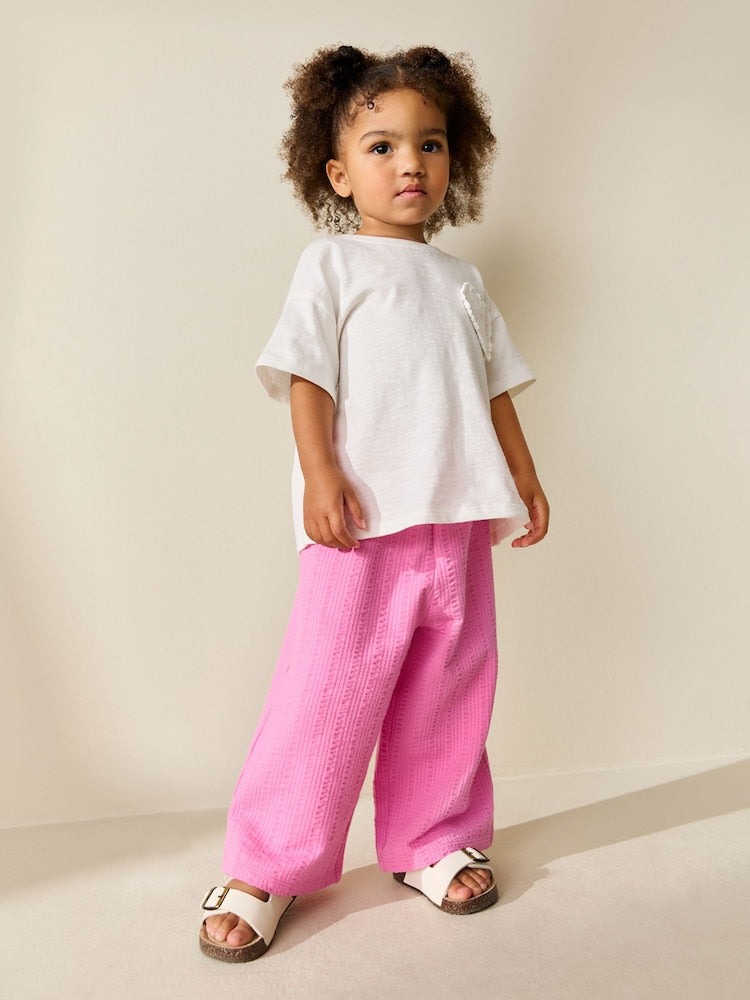Pink Wide Leg Trousers (3mths-7yrs)