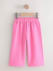 Pink Wide Leg Trousers (3mths-7yrs) - Size 3-6 Months (62-68cm)
