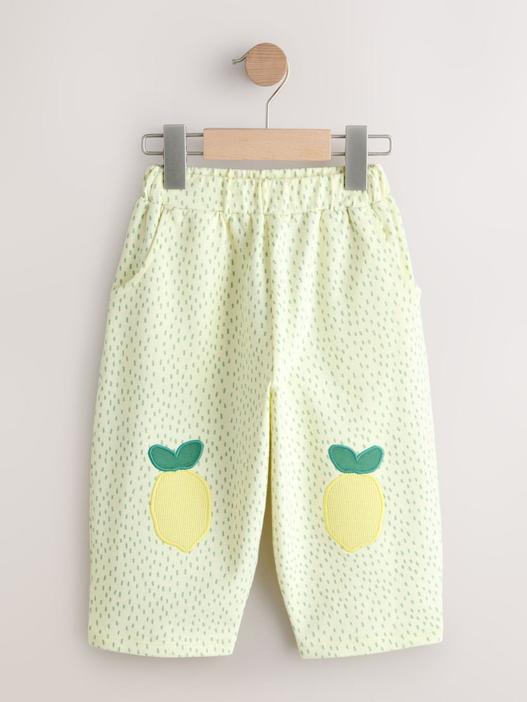 Yellow Lemons Embellished Barrel Trousers (3mths-7yrs)