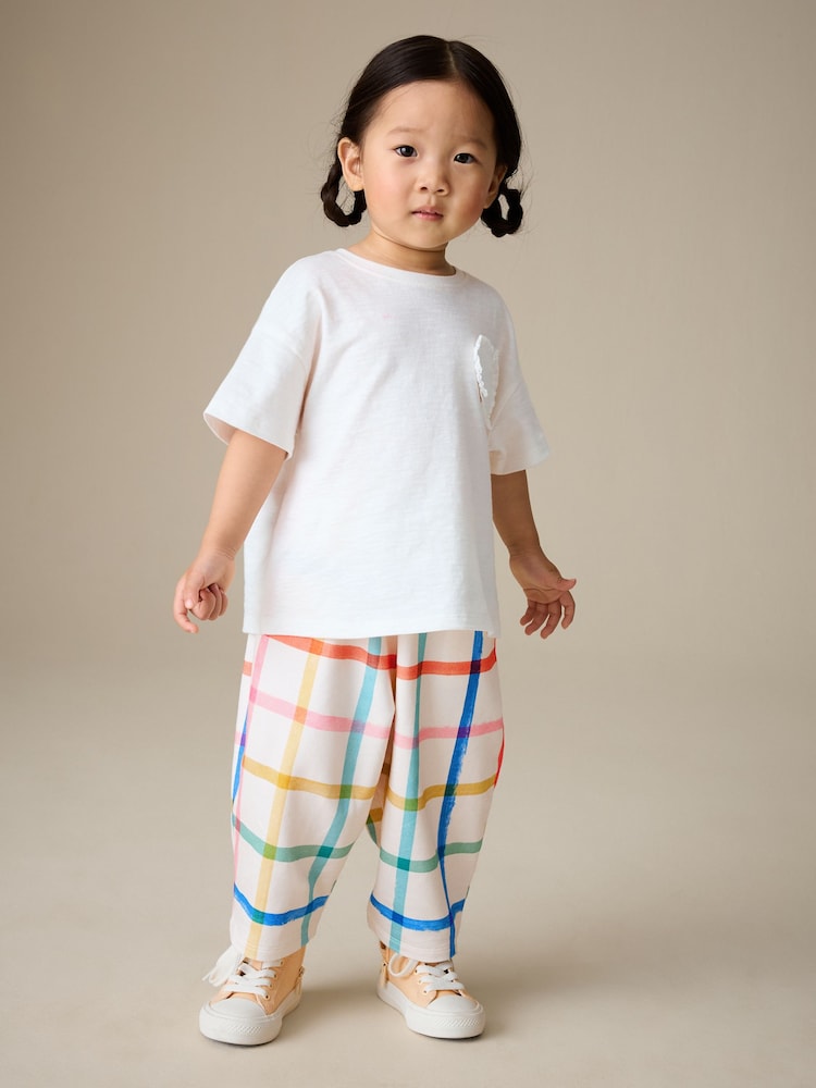 Rainbow Check Barrel Leg Trousers (3mths-7yrs)