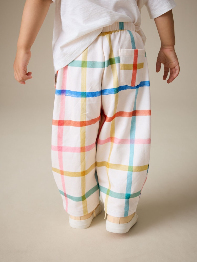 Rainbow Check Barrel Leg Trousers (3mths-7yrs)