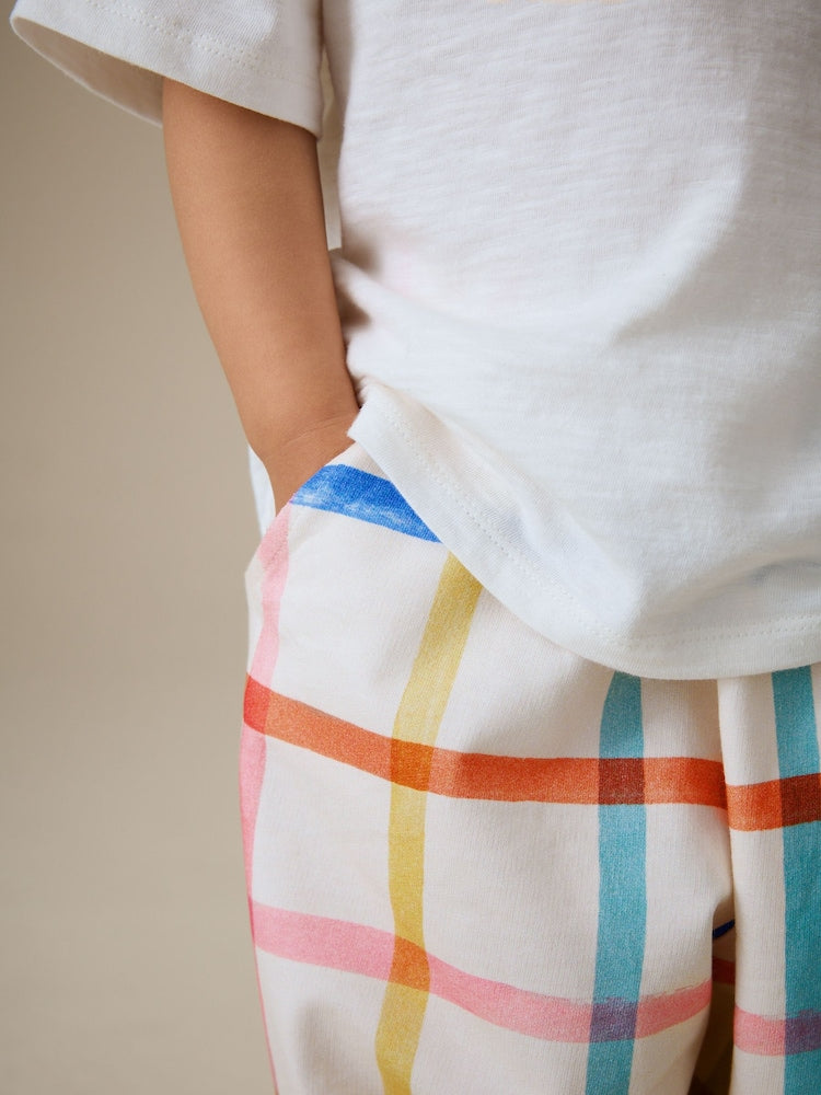 Rainbow Check Barrel Leg Trousers (3mths-7yrs)