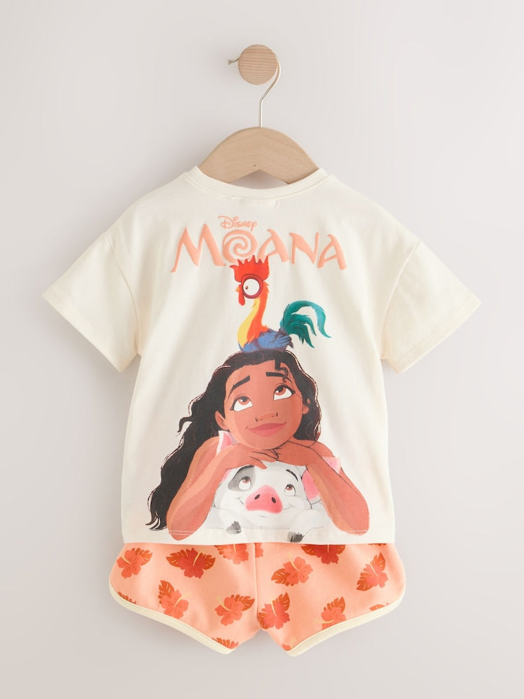 Coral/Ecru Disney Moana Short Sleeve Top and Shorts Set (3mths-7yrs)