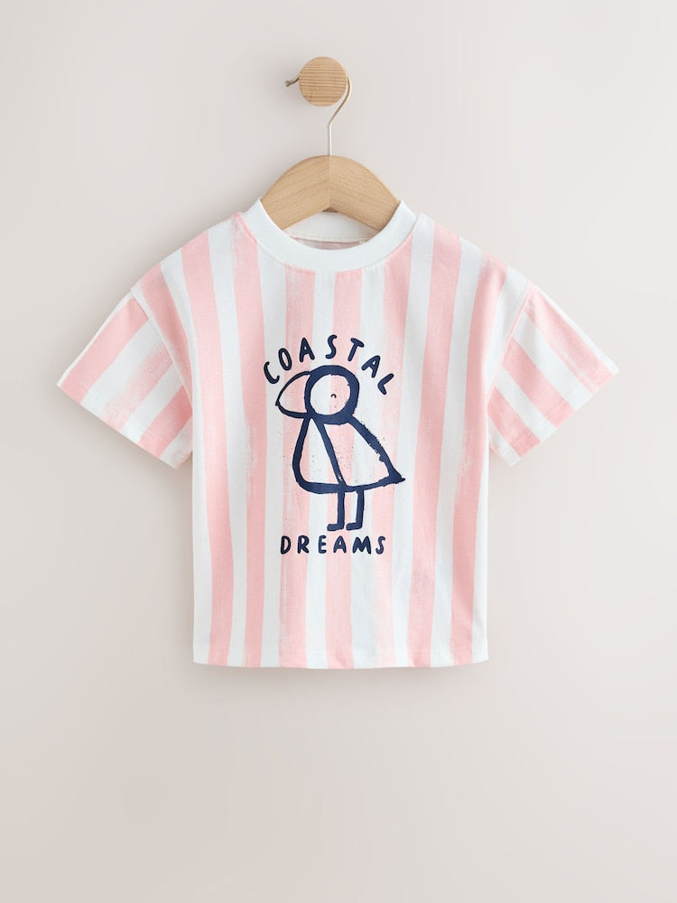 Blue/Pink T-Shirts 4 Pack (3mths-7yrs)
