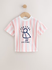 Blue/Pink T-Shirts 4 Pack (3mths-7yrs) - Size 3-6 Months (62-68cm)