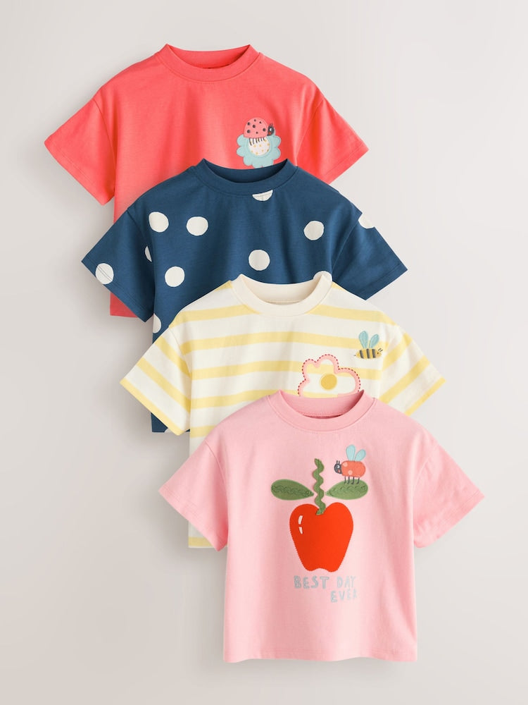 Pink T-Shirts 4 Pack (3mths-7yrs)