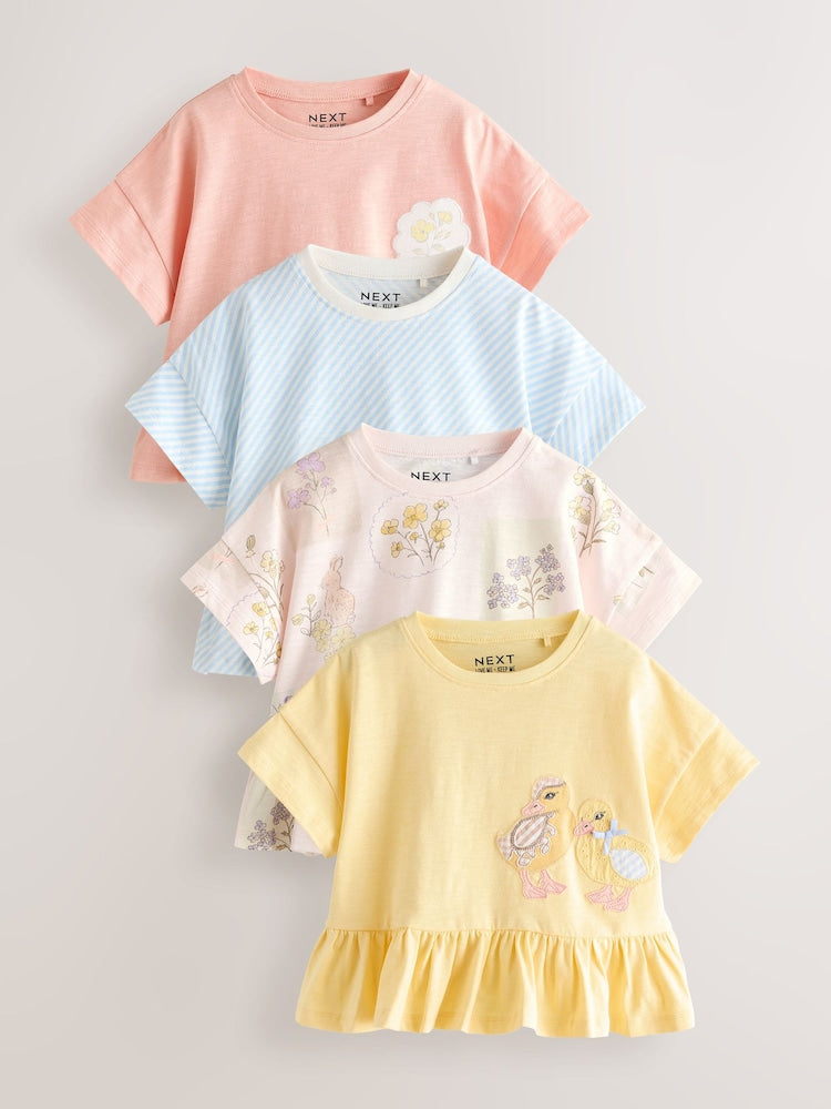 Blue/Yellow T-Shirts 4 Pack (3mths-7yrs)