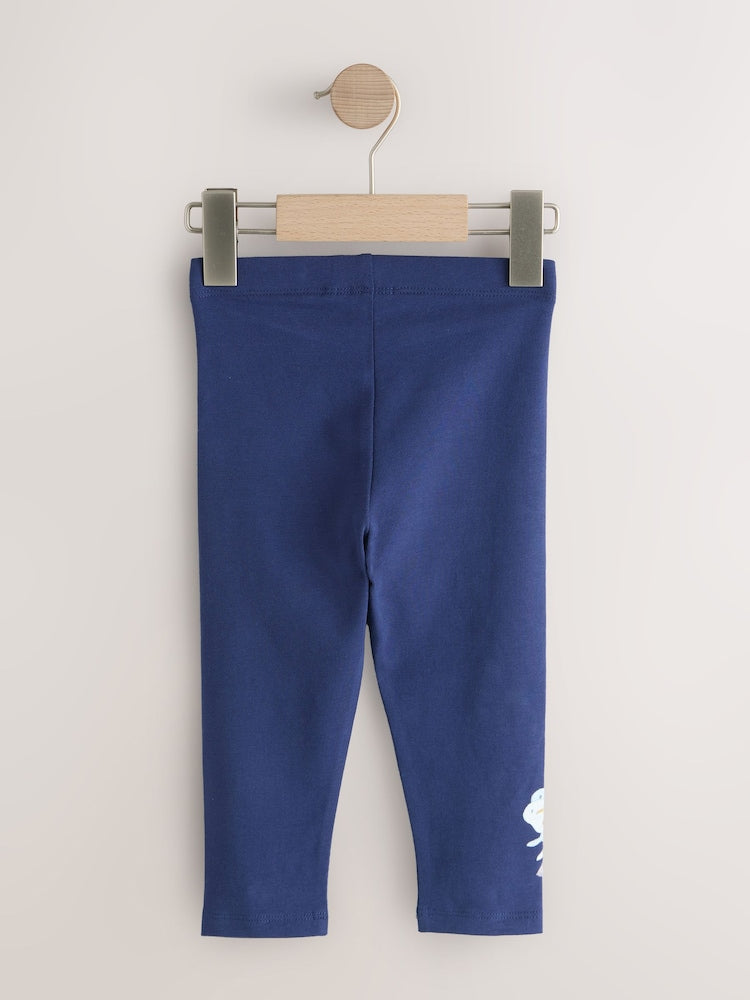 Neutral/Blue Leggings 4 Pack (3mths-7yrs)