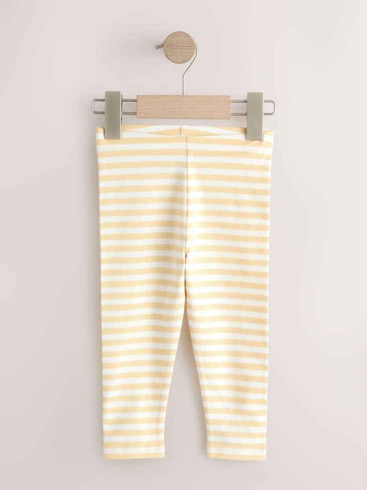 Neutral/Blue Leggings 4 Pack (3mths-7yrs)